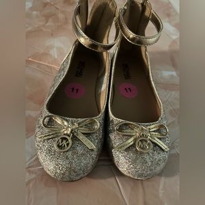 Barely used gold flats size 11.